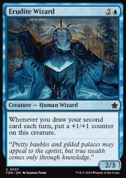 Magic the Gathering Foundations 0037 Erudite Wizard