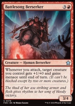 Magic the Gathering Foundations 0078 Battlesong Berserker