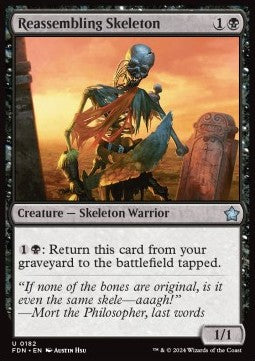 Magic the Gathering Foundations 0182 Reassembling Skeleton