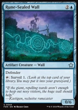 Magic the Gathering Foundations 0049 Rune-Sealed Wall