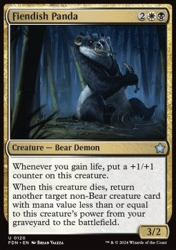 Magic the Gathering Foundations 0120 Fiendish Panda