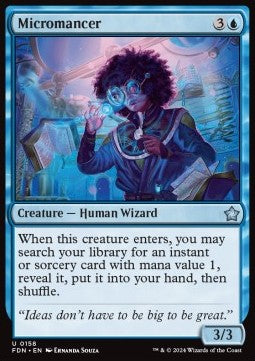 Magic the Gathering Foundations 0158 Micromancer