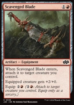 MTG Foundations Jumpstart 0596 Scavenged Blade