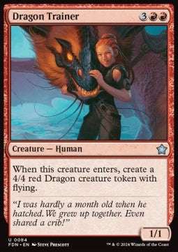 Magic the Gathering Foundations 0084 Dragon Trainer