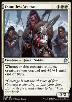 Magic the Gathering Foundations 0008 Dauntless Veteran