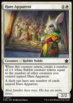 Magic the Gathering Foundations 0015 Hare Apparent