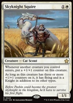 Magic the Gathering Foundations 0023 Skyknight Squire