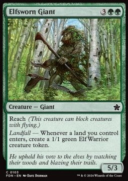 Magic the Gathering Foundations 0103 Elfsworn Giant