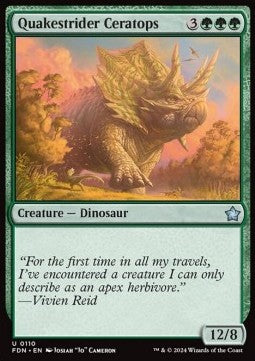 Magic the Gathering Foundations 0110 Quakestrider Ceratops