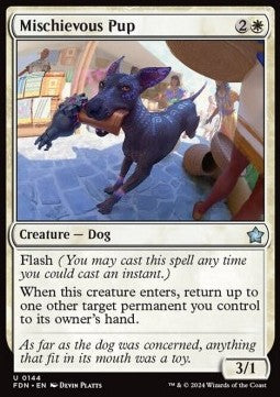 Magic the Gathering Foundations 0144 Mischievous Pup