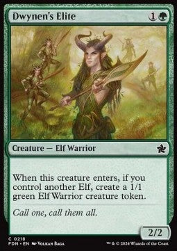 Magic the Gathering Foundations 0218 Dwynen's Elite