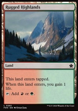 Magic the Gathering Foundations 0265 Rugged Highlands