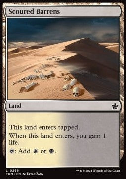 Magic the Gathering Foundations 0266 Scoured Barrens