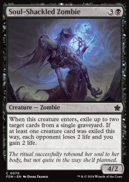 Magic the Gathering Foundations 0070 Soul-Shackled Zombie