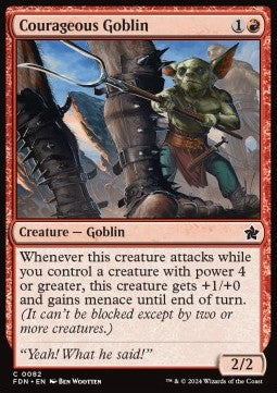 Magic the Gathering Foundations 0082 Courageous Goblin