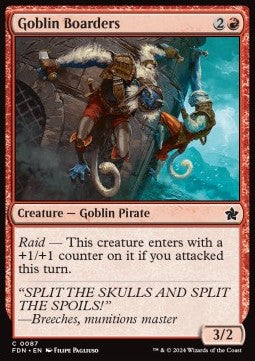 Magic the Gathering Foundations 0087 Goblin Boarders