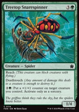 Magic the Gathering Foundations 0114 Treetop Snarespinner