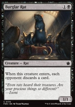 Magic the Gathering Foundations 0170 Burglar Rat