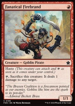 Magic the Gathering Foundations 0195 Fanatical Firebrand