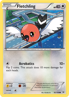 Roaring Skies 082/108 Fletchling (Reverse Holo)