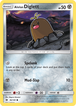 Sun & Moon 086/149 Alolan Diglett (Reverse Holo)