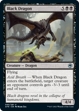 Adventures in the Forgotten Realms 090/281 Black Dragon (Foil)