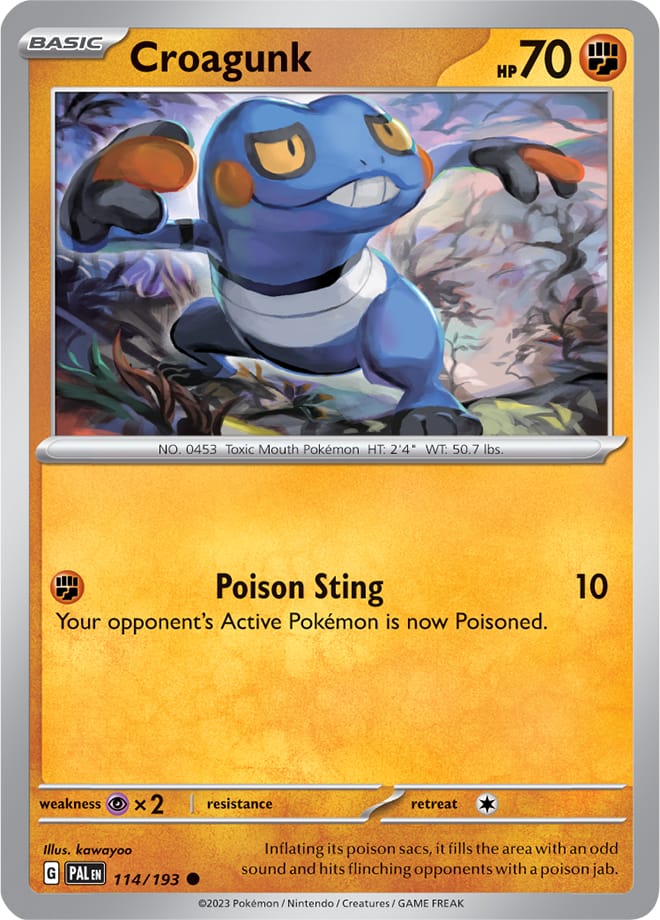 Paldea Evolved 114/193 Croagunk (Reverse Holo)