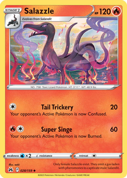 Crown Zenith 028/159 Salazzle (Reverse Holo)