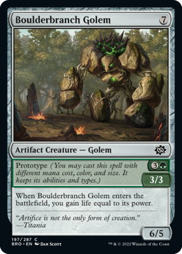 The Brothers' War 197/287 Boulderbranch Golem (Foil)