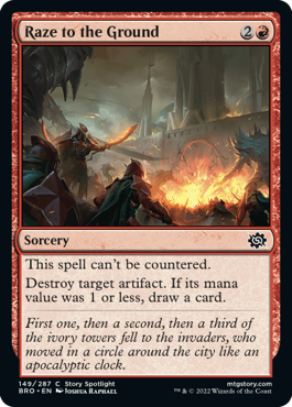 The Brothers' War 149/287 Raze to the Ground (Foil)