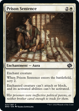 The Brothers' War 021/287 Prison Sentence (Foil)