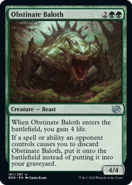 The Brothers' War 187/287 Obstinate Baloth (Foil)