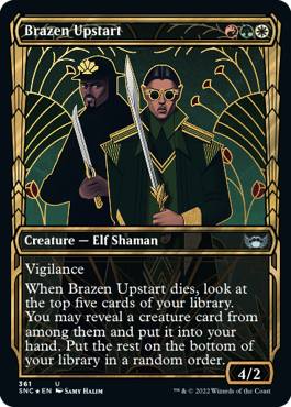 Streets of New Capenna 296 Brazen Upstart (Golden Age Frame)(Foil)