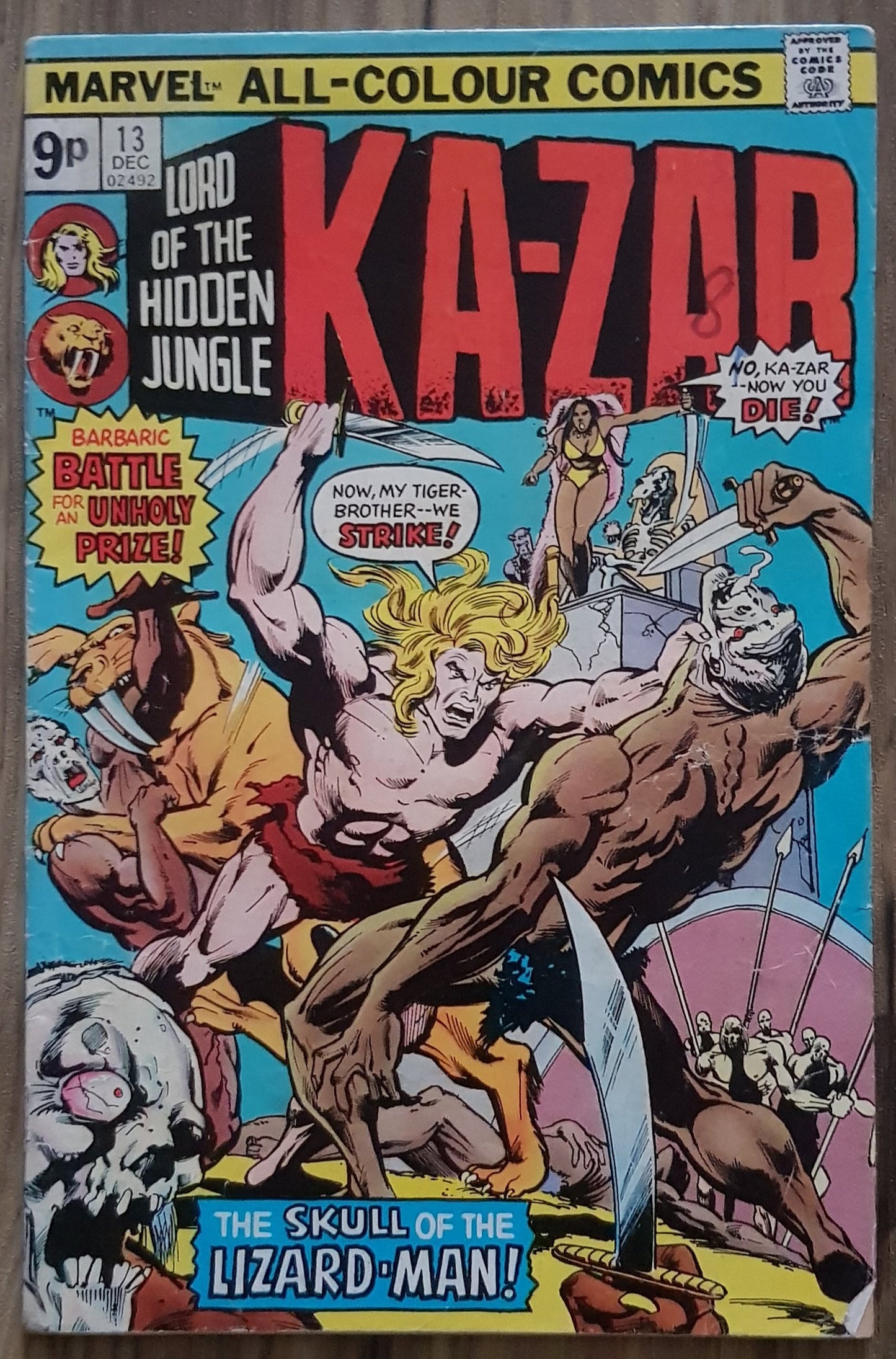 Ka-Zar #13 Marvel Comics (1974)