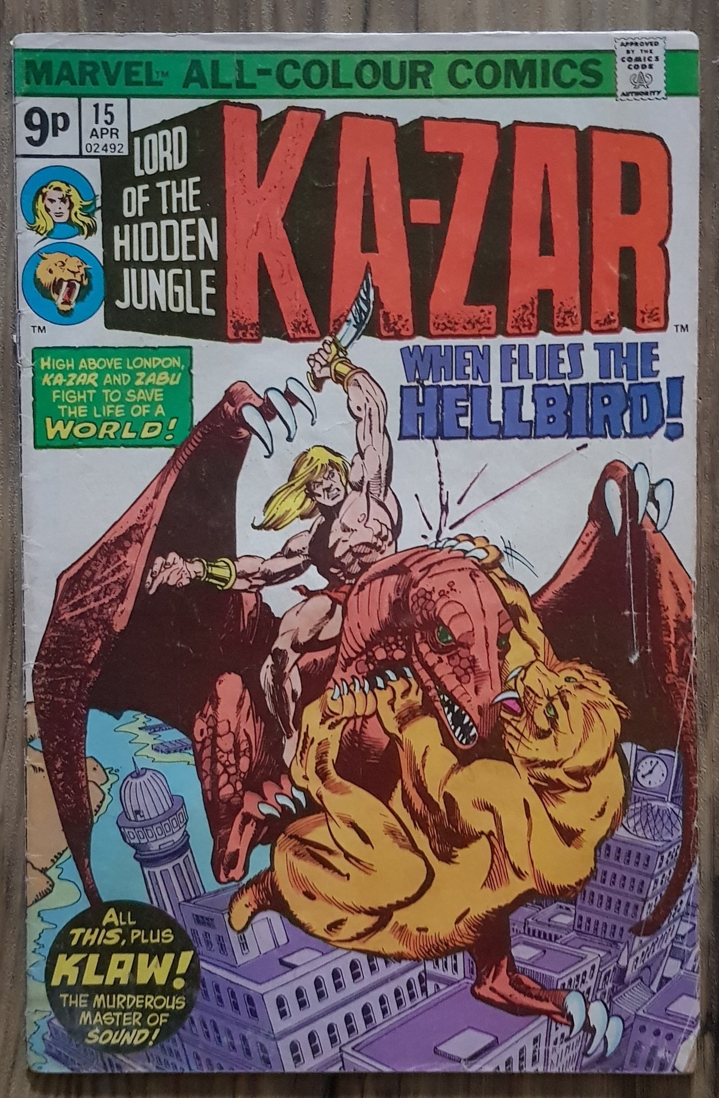 Ka-Zar #15 Marvel Comics (1974)