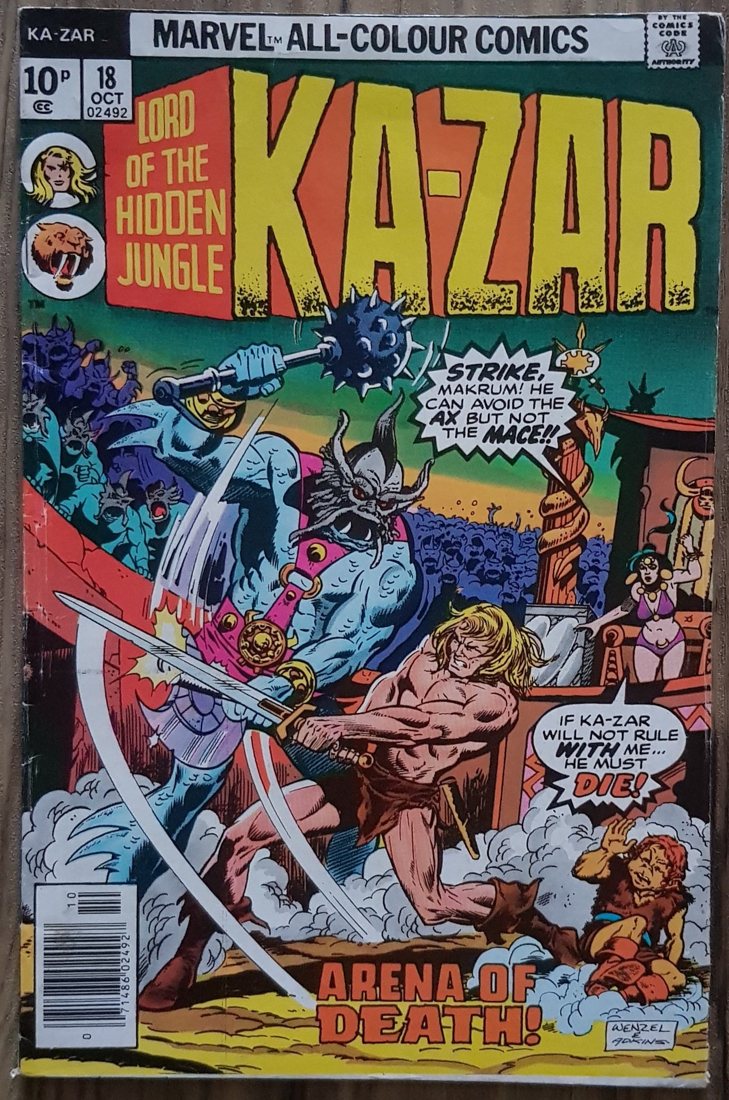 Ka-Zar #18 Marvel Comics (1974)