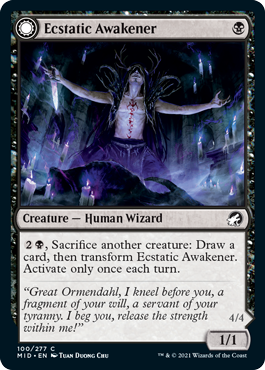 Innistrad: Midnight Hunt 100/277 Ecsatic Awakener//Awoken Demon