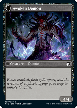 Innistrad: Midnight Hunt 100/277 Ecsatic Awakener//Awoken Demon