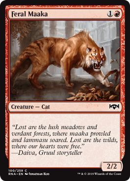 Ravnica Allegiance 100/259 Feral Maaka