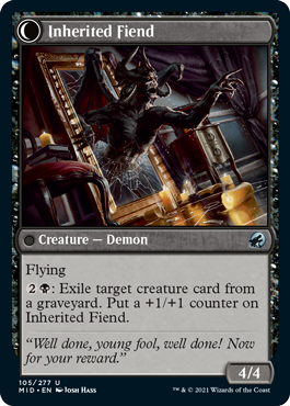 Innistrad: Midnight Hunt 105/277 Heirloom Mirror//Inherited Fiend