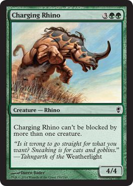 Conspiracy 159/210 Charging Rhino