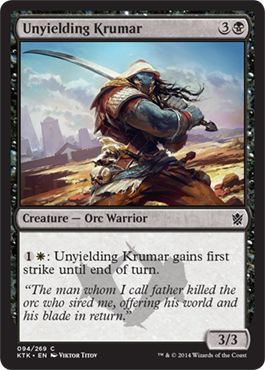 Khans of Tarkir 094/269 Unyielding Krumar