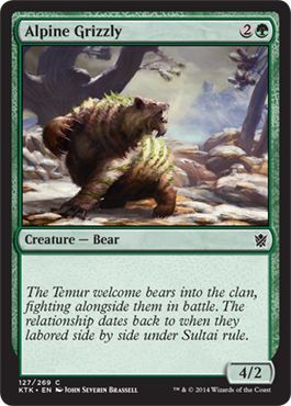 Khans of Tarkir 127/269 Alpine Grizzly