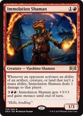 Ravnica Allegiance 106/259 Immolation Shaman