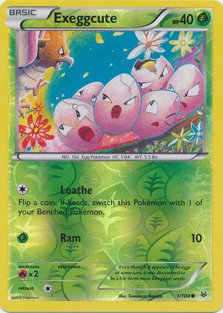 Roaring Skies 001/108 Exeggcute (Reverse Holo)