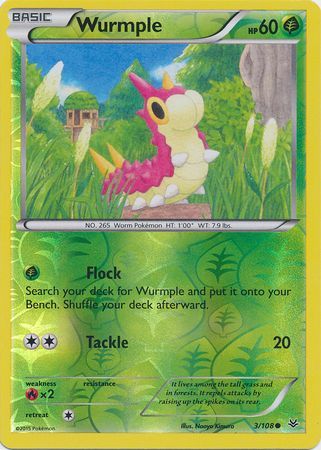 Roaring Skies 003/108 Wurmple (Reverse Holo)