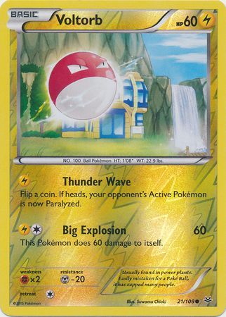 Roaring Skies 021/108 Voltorb (Reverse Holo)