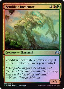 Magic Origins 219/272 Zendikar Incarnate (Foil)