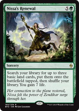 Battle for Zendikar 180/274 Nissa's Renewal