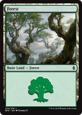 Battle for Zendikar 274/274 Forest